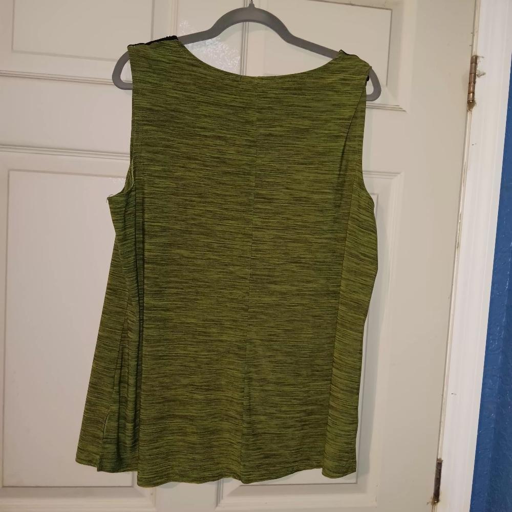 Suzie In The City Olive Drape Tank Top Womens Sz 2X - Picture 5 of 7